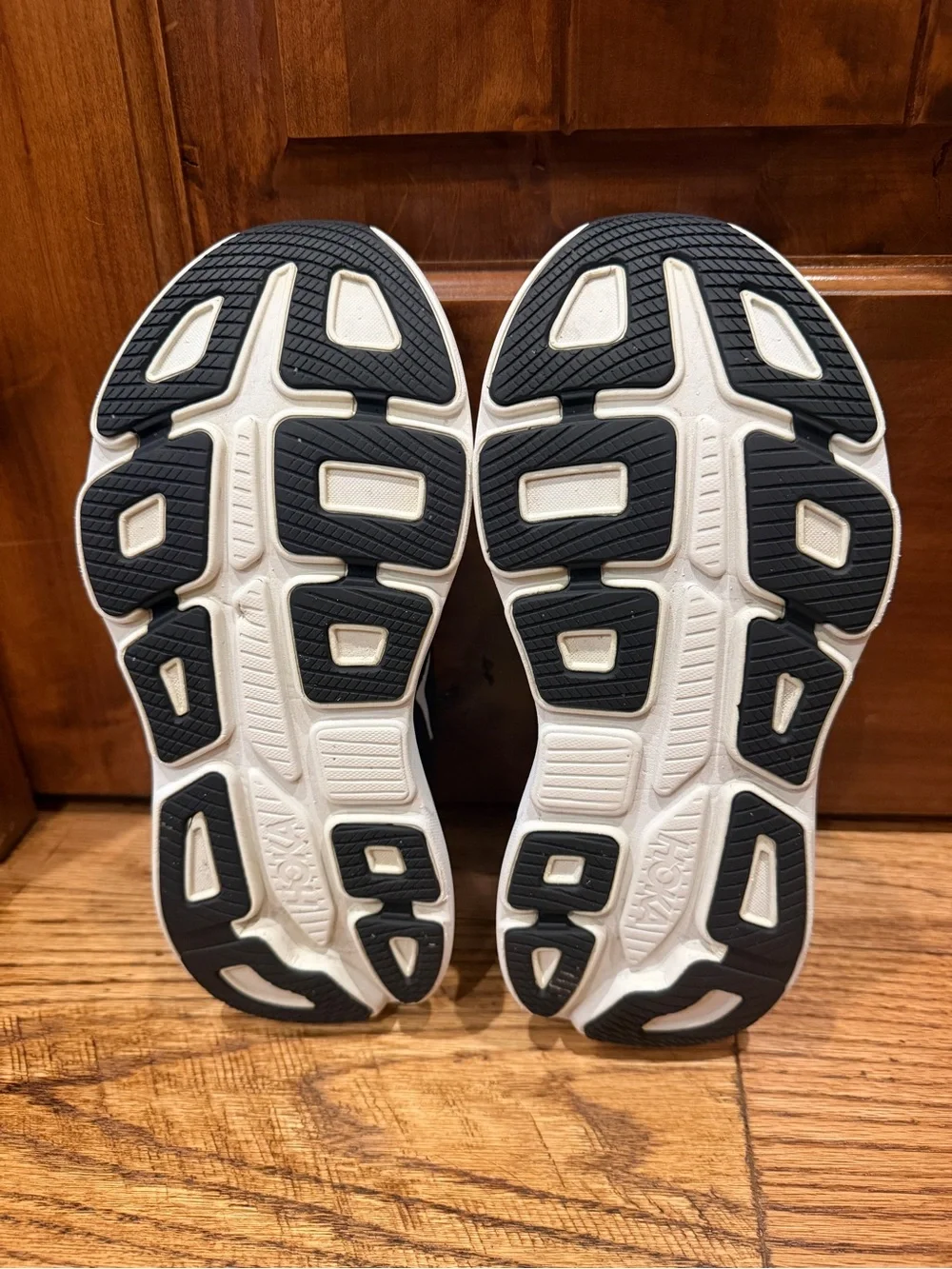 Hoka One One Black and White Mens 8 Womens 9.5